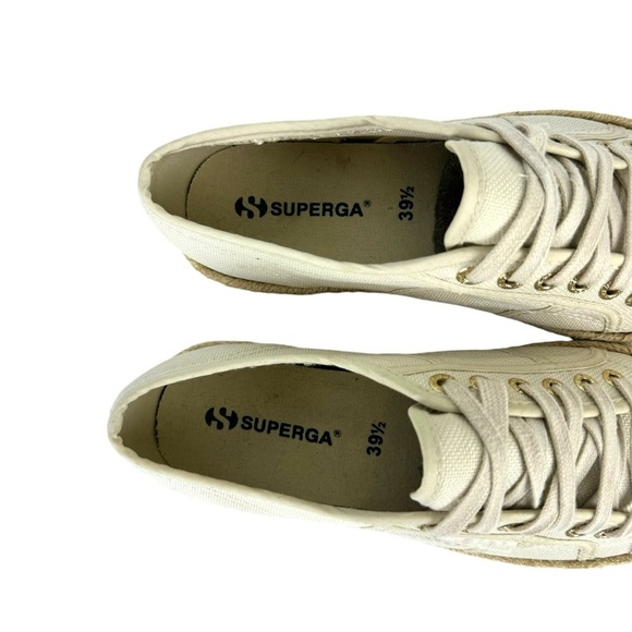 Superga 2790 Cotropew Light Sand Beige Canvas Colour Rope Platform Sneakers 8.5 - Picture 13 of 16
